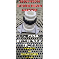 SET 2 PCS FRONT STOPPER + CUSTOM RING JEEP HARDTOP 1F 2F HARDNESS 60 STOPPER HEIGHT 9.6CM