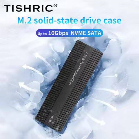 TISRHIC External Hard Drive NGFF NVME Enclosure SSD Case 1.8Inch M.2 Hard Disk External Case for Gam