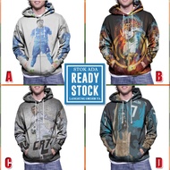Zipper Hoodie CR7 Cristiano Ronaldo Hoodie Fullprint Polyester Jersey Material | Size S M L XL XXL 3