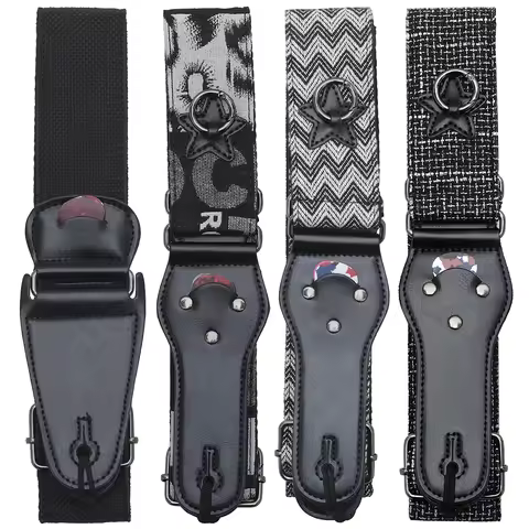 Electric Guitar Strap Acoustic Folk Guitar Belts Adjustable Vintage Cross Personality Guitar Straps 