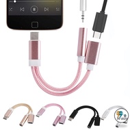 HOT Earphone 2 in 1 Adapter Type C to 3.5mm Aux Audio Cable USB-C 3.5 mm Jack Headset Charging Cable