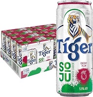 Tiger Soju Infused Lager Cheeky Plum Beer Can, 24 x 320ml