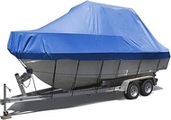 Outdoor Boat Covers Tent Boat Cover, Trailerable Boat Cover 210D Waterproof Oxford Cloth Heavy Duty 