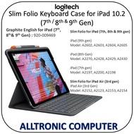 Logitech Slim Folio For ipad 10.2 Inch Graphite PN: 920-009469 for Ipad 7th 8th and 9th Gen or Ipad 