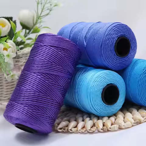New Summer Crochet Yarn 1.5mm Cord Thin Ice Cotton Thread for Hand Knitting Bag Hat Shoes Hilo Yarn 