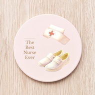 Best Nurse 最佳護理師護士服陶瓷杯墊  客製 護士 護士帽 護士鞋