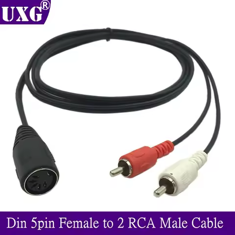 0.3M 5 Pins DIN Female To 2 RCA Male Plug AMP Audio Adapter Cable Car Accessories for Bang & Olufsen