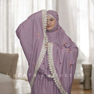 Mukena Dewasa Katun Premium Motif Butterfly Mewah Elegan Free Tas Cantik