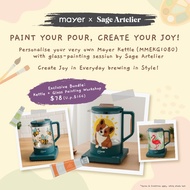 [Free Mayer x Sage Artelie Glass Painting Class] Mayer 1L Electric Glass Kettle MMEKG1080-GN - Green