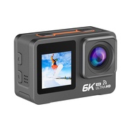 GXM 6K Action Sports Camera Waterproof EIS Dual Screen WiFi Outdoor Cycling Diving Driving Vlog Moto