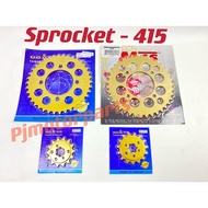 SRL115 SRL 115 FI Langenda115 Lagenda 115 FI - 415 Gold Sprocket Front & Rear Gear Spoket Depan & Be
