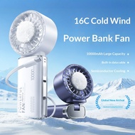 [ CCC ] REMAX Handheld Fan Portable Powerbank Turbo Fan Fast Charging Foldable Cooling Wind 48 Hours