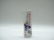日本紫陽花吊飾~寬永寺清水觀音堂 銀色鎖片御守~蛤蜊貝殼造型((縐友禪紫色繡球花 心願成就守))口金包零錢包手機掛飾