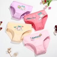 Cacti Keno 4Pcs Cotton Brief Breathable Children's Underwear Cartoon Printed Pattern Boxer Brief for