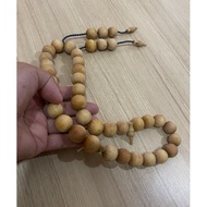 TASBIH BESAR 18mm 33biji TASBIH BIDARA ARAB TUA MESIR 💯 handmade bau kayu semulajadi tanpa sebarang 