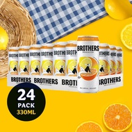 Brothers Best of the Zest Cider with Lemon & Orange - Case of 24 x 330ml Cans [Natural & Low-Sugar C