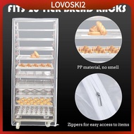 [LovoskiacMY] Transparent PVC Baker Rack Cover Dustproof Storage Rack Shield for Kitchen Display Bak