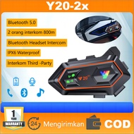 Y20-2x Qualcomm Chip Helmet Intercom Bluetooth 5.0 Helmet Headset Intercom Headset Motorcycle Helmet