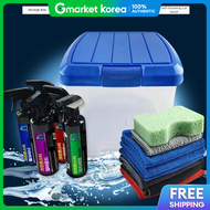 Clean X7Y8D0H8 Car Wash Box Large Capacity 18L Water Bucket Multi-Purpose Storage Organizer
