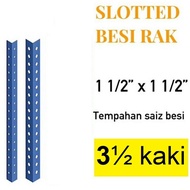 Besi Angle Rak  lubang 3.5 kaki/Besi Rak  /Slotted angle  bar/