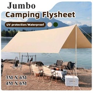 TENDA Jumbo Ultralight Waterproof Flysheet Size 4x6 Meters - 3x6 Meter Tent Tarpaulin Cover