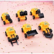 Set of 6 Excavators for Birthday Cake Decoration
