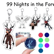 Acrylic Keychain 99 Nights in The Forest Deer Owl Pendant Keychain for Bag Aesthetic