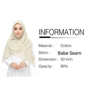Hot SALE  Tudung Bawal Cotton 50/ Bidang 50 / Bawal Murah / Tudung Bawal-50