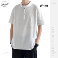 ❉○卍  🔥Malaysia Spot🔥COD Baju Raya 2023 Men Kurta Shirt Baju Lelaki Kurta Cotton Lengan Pendek Lelaki