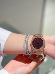 นาฬิกาข้อมือชาย D1 Milano 40 มม. สายโซ่บาง นาฬิกา Quartz แฟชั่น แบบหนังสือพิมพ์ กลไกญี่ปุ่น นาฬิกาข้