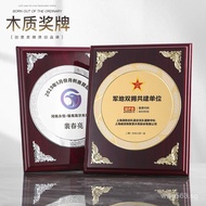 Gold Foil Crystal Authorization Plaque Wooden Base Production Franchise Plaque Award High-end Author