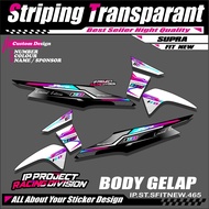 HONDA SUPRA FIT NEW MOTORCYCLE STRIPING STICKERS NEW SUPRA FITHONDA - SIMPLE LIST STICKERS WITH HOLO