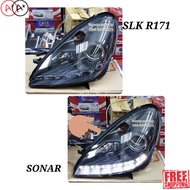[พร้อมส่ง]ไฟหน้า​ โปร​เจค​เตอร์​ MERCEDES​ BENZ​ SLK​ R171 โคมดำ​ มี​ DAY​ LIGHT​[สินค้าใหม่]