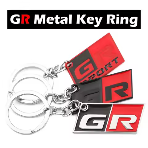 GR SPORT Logo Car Accessories Zinc Alloy Auto Keychain Key Ring For Toyota TOYOTA HV YARiS RZ RC RS 