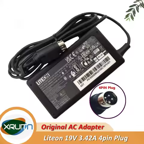 `Original Liteon AC Adapter PA-1650-50 65W 19V 3.42A Charger Power Supply 4- pin Plug Genuine