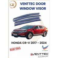 HONDA CRV 2017 - 2024 VENTTEC CAR WINDOW VISOR / DOOR VISOR / VISOR PINTU KERETA