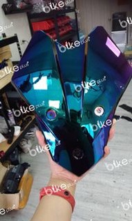 電動車原廠彩色前擋風 visor ori YHC pelangi sepeda satria sepeda listrik ebike original rainbow visor