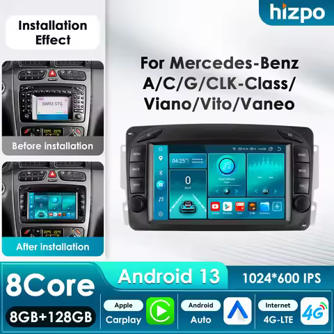 7'' 7862 Intelligent Screen Android Car Radio Video Player for Mercedes Benz W203 Vito W639 W168 Van