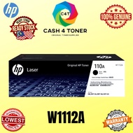 HP 110A/ W1112A Black  Original Toner Cartridge -  HP Laser 108a/ 108w/ MFP 136a/ 136w READY STOCK