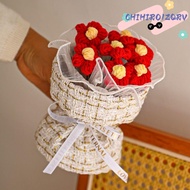 CHIHIRO1ZQRV Crochet Flowers Bouquet, Finished Bouquet Knited Flower Puff Flower Bouquet,  Knitted M