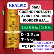 MESIN Hrg 1 pcs 15000uf100v 15000uf 100v 15.000uf100v 15.000uf 15000mk100v 15.000mk MAX ORIGINAL CAP