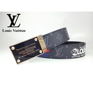 【Ready Stock】Luxury Brand LV Men's Belt Classic Printing Square Buckle Trousers Belt Luxury Design R belt