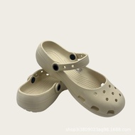 Croc shoes summer hollow-out ballet shoes nurse shoes womens sandals flat-soled soft-bottom breathab