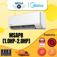 Midea Non Inverter Aircond R32 All Easy Pro MSAPB Series (1.0HP  &amp; 2.0HP)