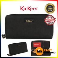 KICKERS ORIGINAL GENUINE LEATHER LONG WALLET ZIP ZIPPER MEN WOMEN DOMPET BEG DUIT WALLET PANJANG KUL