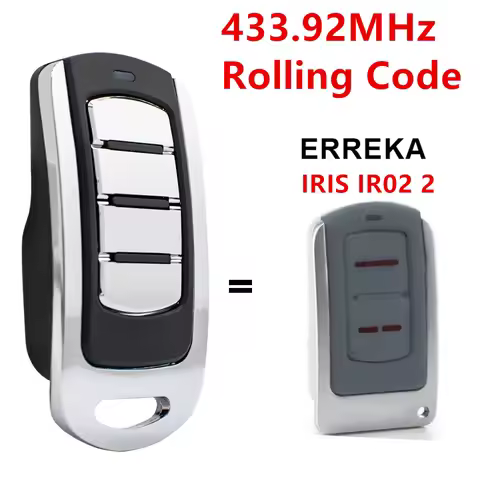 ERREKA IRIS IR02 2 Garage Door Remote Control 433.92MHz Rolling Code 2 Button Gate Controller