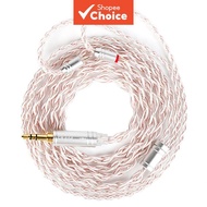 KBEAR FunMusic 4ft 4 Strand OFC Silver Plated 2 Pin IEM Headphone Extension Earbuds Wire for Musicia