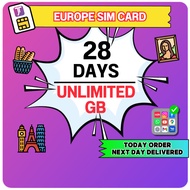 J Travel【 UK EUROPE SIM Card 】Vodafone Turkey Switzerland Travel Prepaid SIM 欧洲上网卡 Europe Simkad