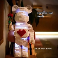 BearBrick 1000% (Lego Brick Compatible) Come with Lighting Set and Drawer