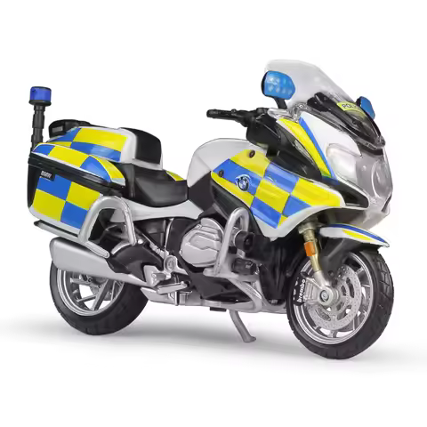 Maisto 1:18 BMW R1200 RT UK Police Die Cast Vehicles Collectible Motorcycle Model Toys